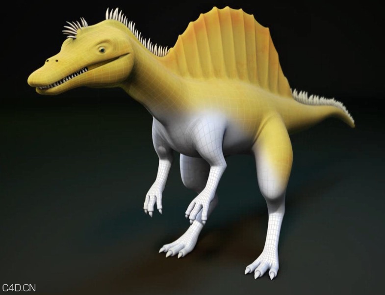Cinema 4D恐龙建模视频教程 Dinosaur modeling video tutorial