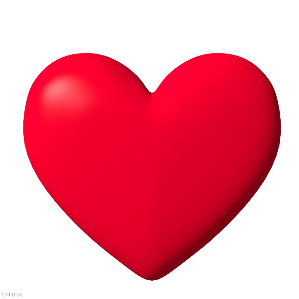 红心C4D模型 3d Heart Model