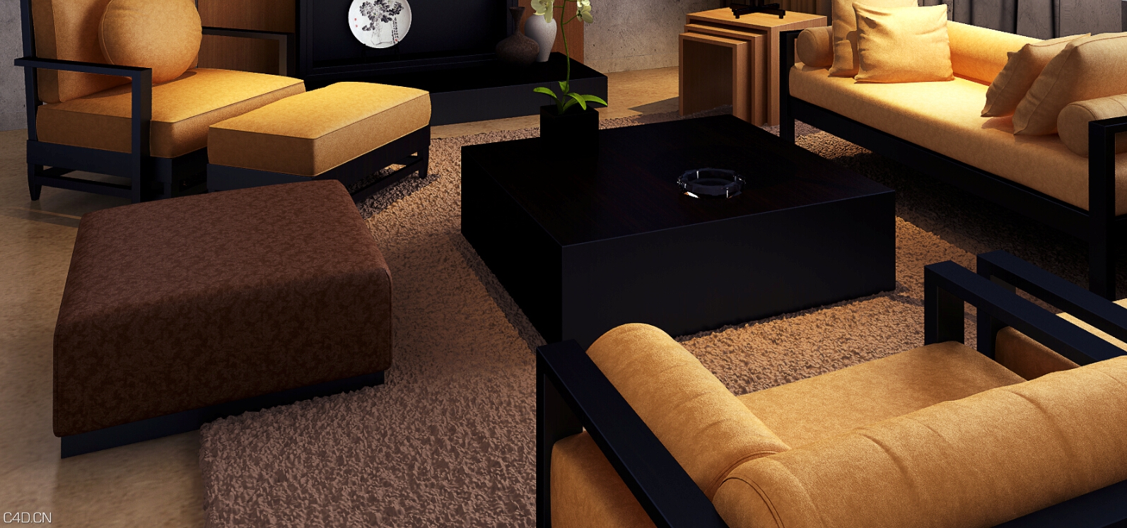 C4D for VR 室内阁楼效果图 - C4D之家 - 室内效果纹理细节