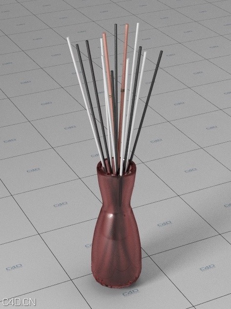 饮料杯吸管C4D模型 Vaso