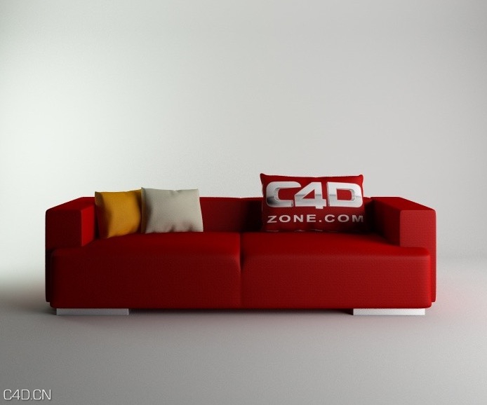 现代时尚沙发C4D模型 Divano