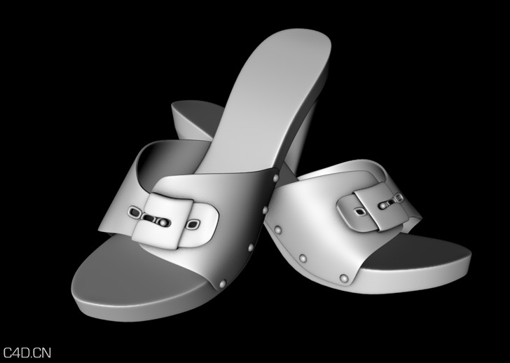 女性高跟凉拖鞋C4D模型 Zoccoli femminili - C4D之家 - cinema4d_ 2014-12-18 22.19.22.jpg