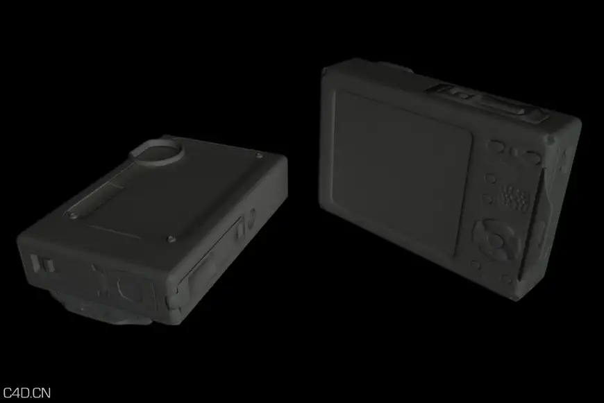 小型数码相机C4D模型 Fotocamera digitale