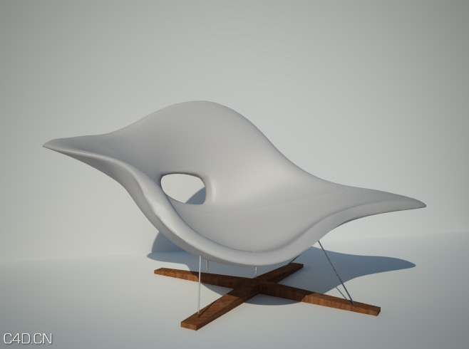 休闲椅子C4D模型 Eames Vitra long chair