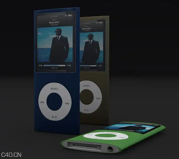 苹果音乐随身听iPod C4D模型