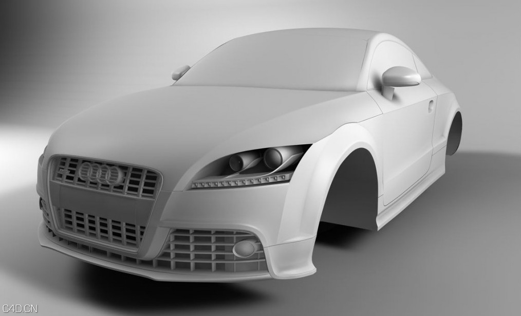 奥迪汽车C4D模型 Audi TTS. Uso didattico