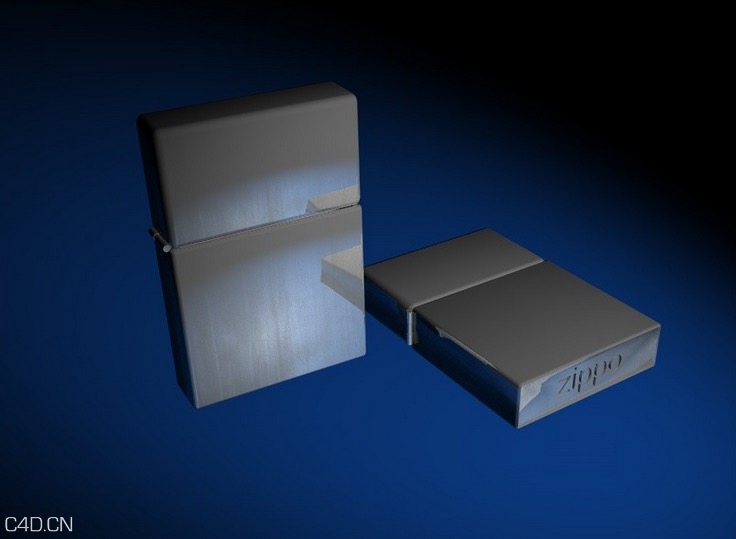Zippo打火机C4D模型