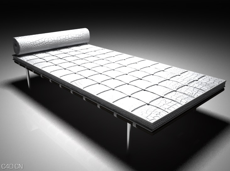 巴塞罗那床C4D模型 Mies Bench