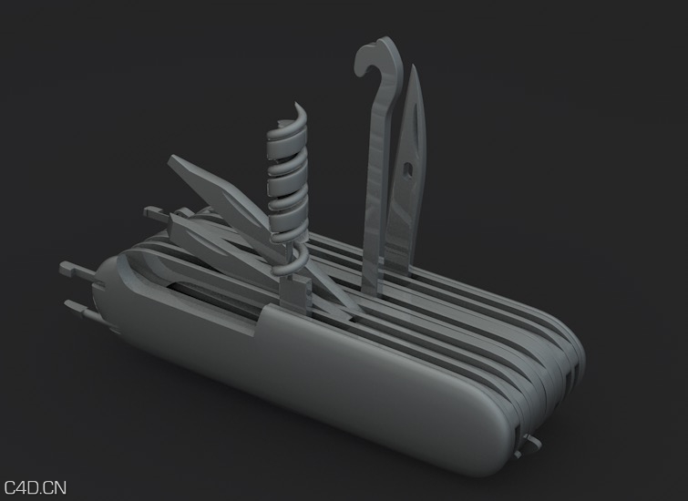 瑞士军刀C4D模型 Swiss Army knife - C4D之家 - cinema4d_ 2014-12-23 23.04.58.jpg