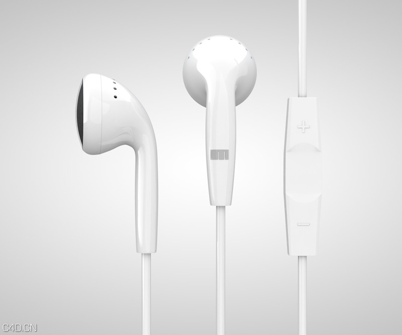 魅族EP-21HD耳机C4D模型 headset model