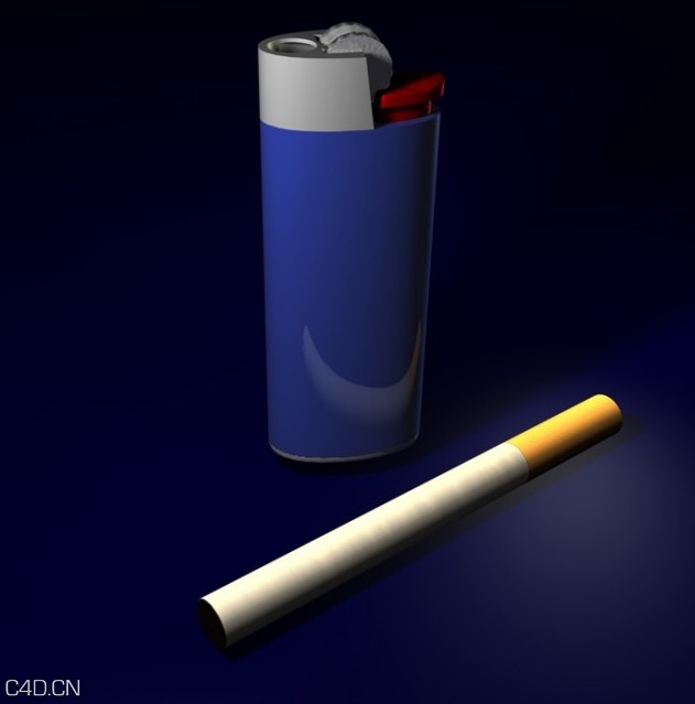打火机/香烟C4D模型 cigarette lighter