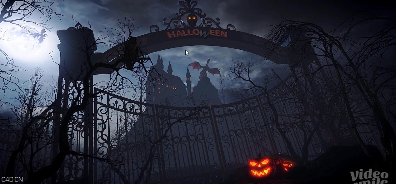 CINEMA 4D黑暗城堡制作案例教程 Dark castle made case tutorial