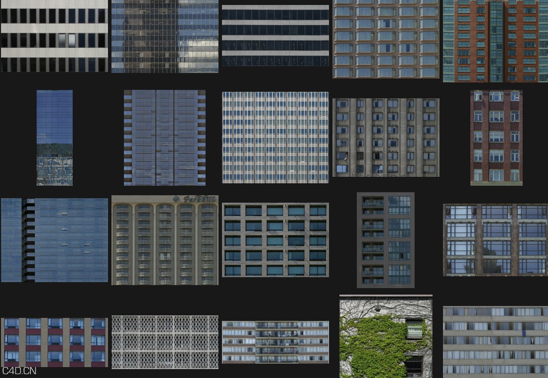 城市景观场景纹理贴图合辑 City landscape scene texture map compilation