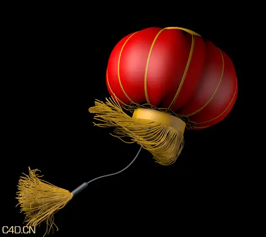 C4D灯笼建模中文视频教程 Lanterns modeling