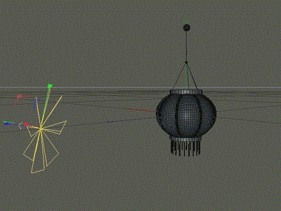 大红灯笼随风摆动C4D工程 Red lantern - C4D之家 - 1.gif