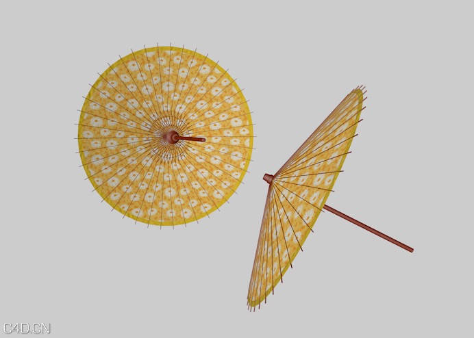 花伞C4D模型 Umbrella