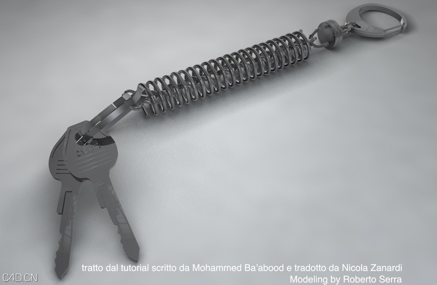 钥匙链C4D模型 Key chain
