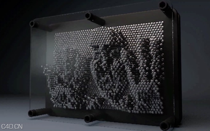 GSG教程 Model Light And Animate A Pin Sculpture In Cinema 4D