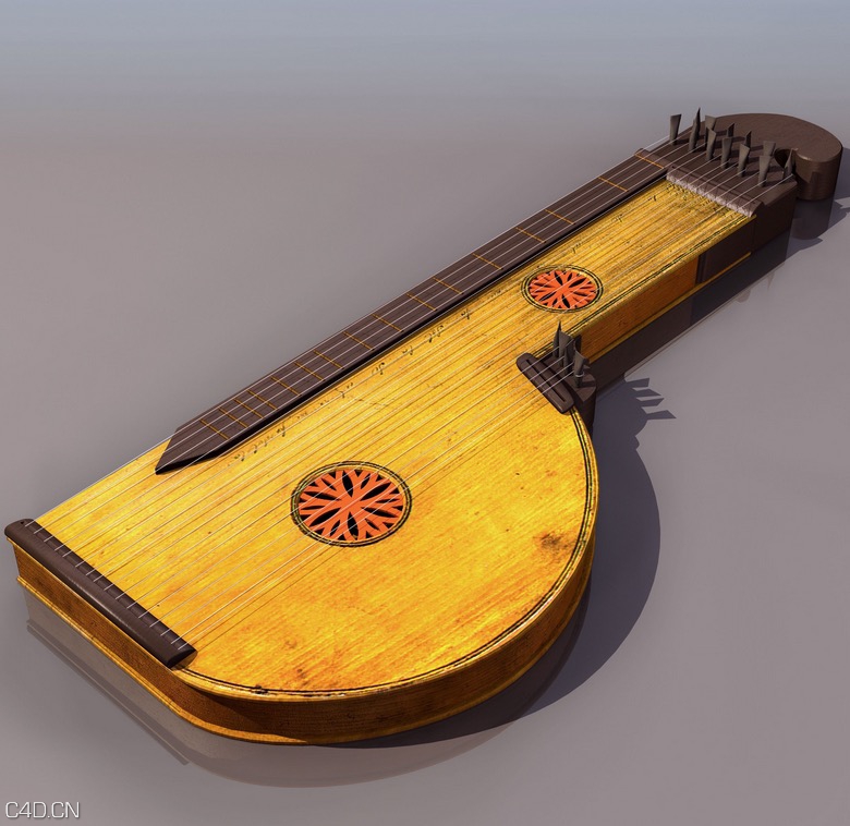 古琴C4D模型 The Guqin 3D model - C4D之家 - cinema4d_ 2015-01-06 12.43.59.jpg
