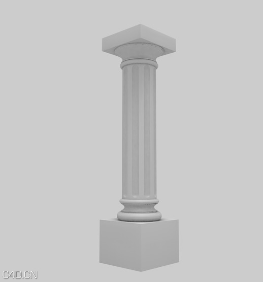 罗马柱/石柱C4D模型 Rome post 3D model
