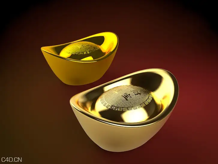 金元宝C4D模型 Ingot of 3D model - C4D之家 - cinema4d_ 2015-01-08 15.58.43.jpg