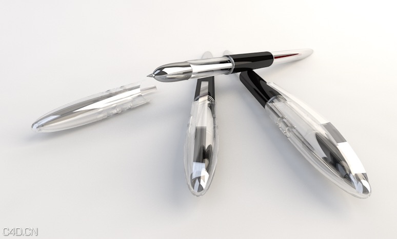 圆珠笔C4D模型 Ball point pen 3D model