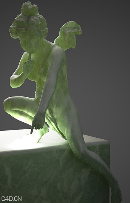 天使雕塑C4D模型 Angel sculpture in 3D model