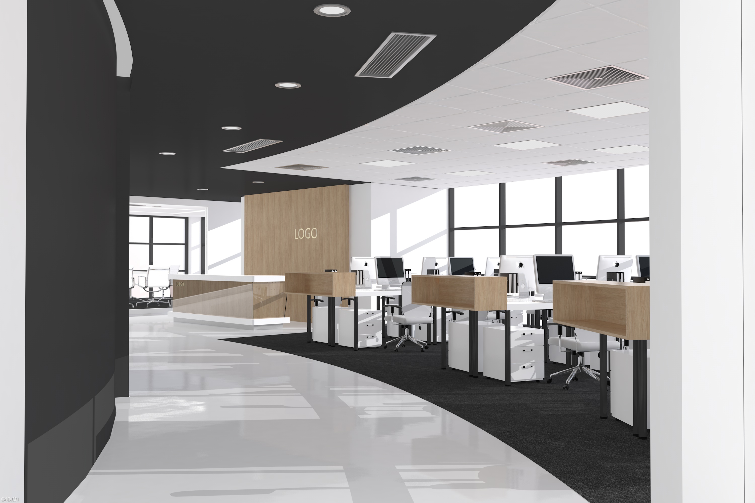 新人第二贴 - C4D之家 - 办公区5656.jpg