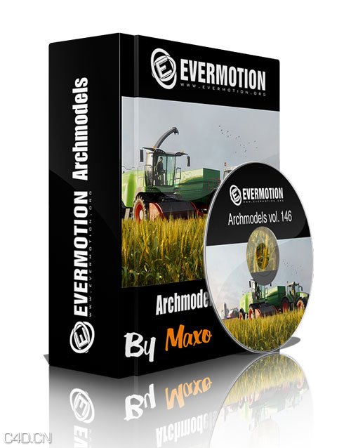 农业机器卡车播种收割机3D模型 Evermotion Archmodels vol.146 C4D/Max/FBX/OBJ