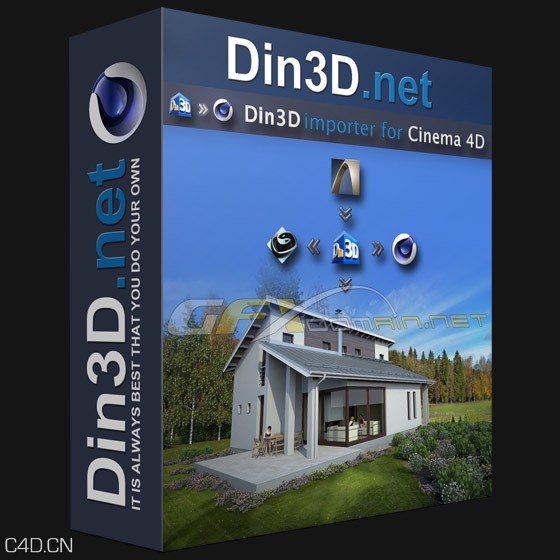 Din3D Importer v2.20 Including Exporter For Cinema 4D R16 Win64 - C4D之家 - din3d1.jpg