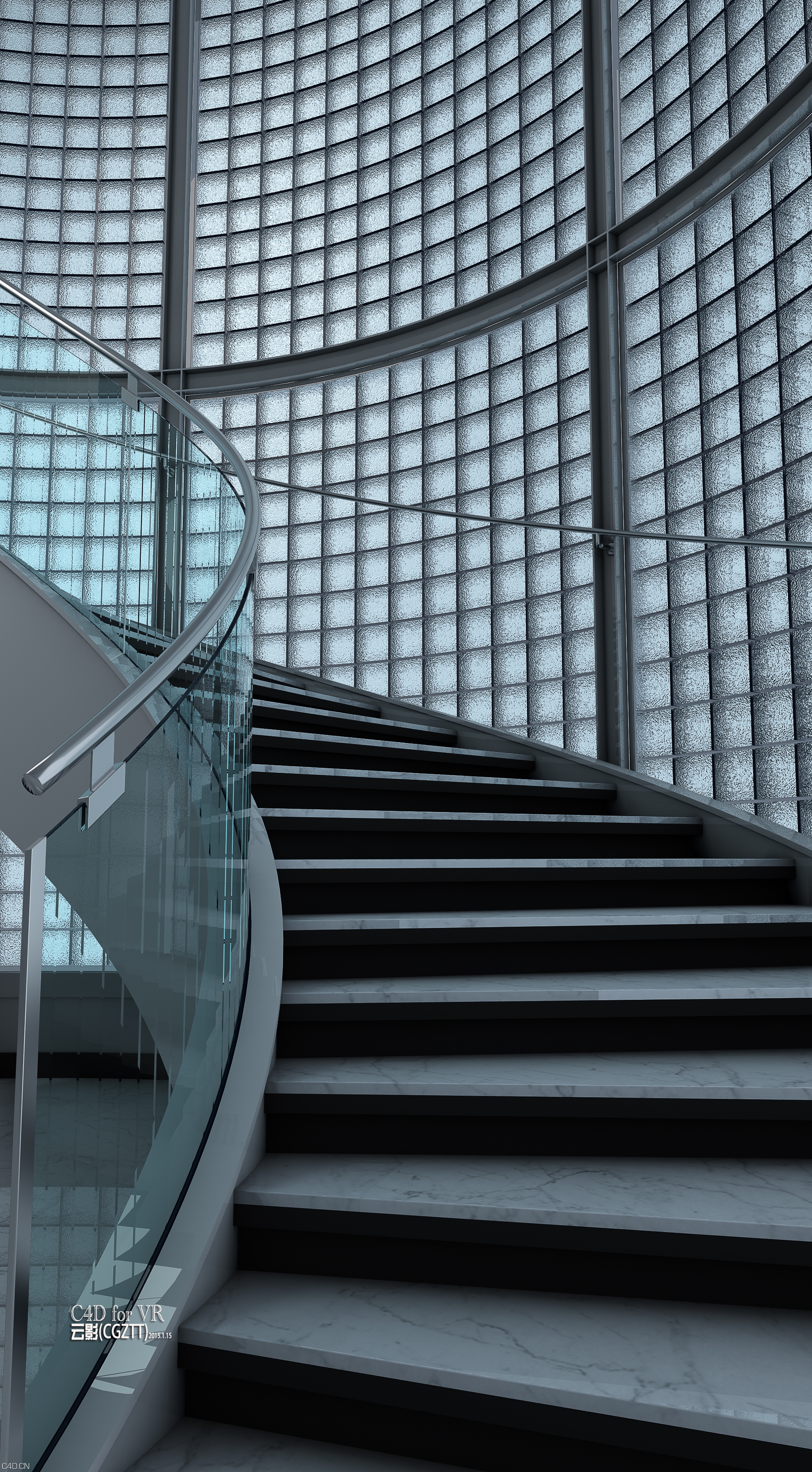 C4D for VR 工业室内效果图-深阴影效果图-云影出品