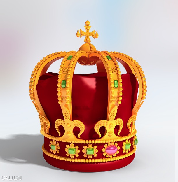 皇冠C4D模型 Crown 3D model