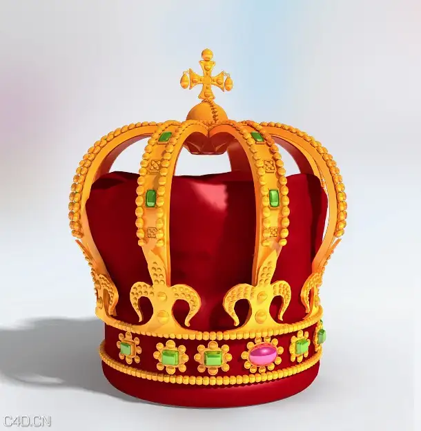 皇冠C4D模型 Crown 3D model