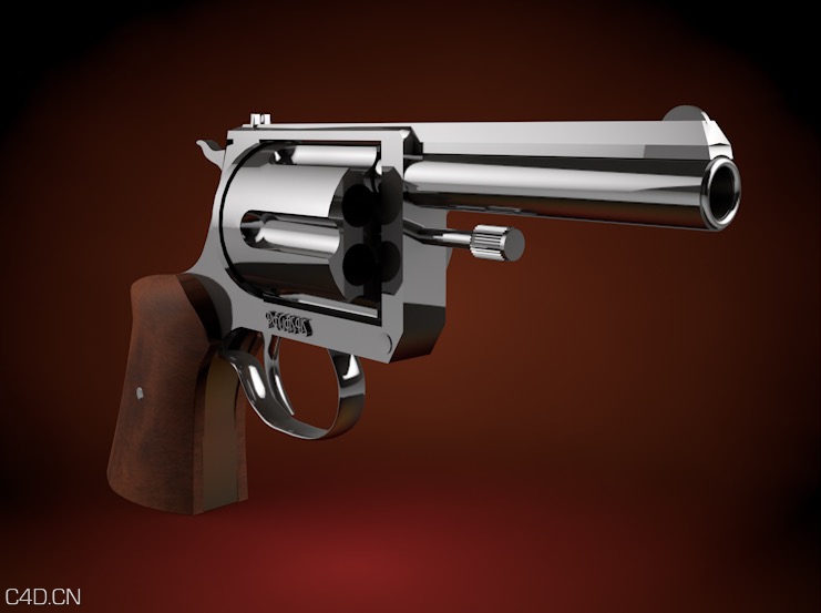 左轮手枪C4D模型 The revolver 3D model
