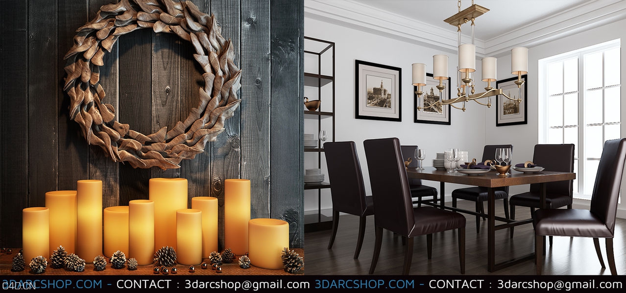 10个室内场景3D模型 3darcshop -10 SAMPLE INTERIOR FROM VOL 02