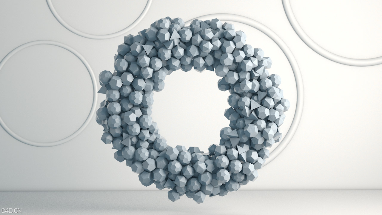 C4D如何克隆对象到另一个形状 Mix Indoor And Outdoor Lighting