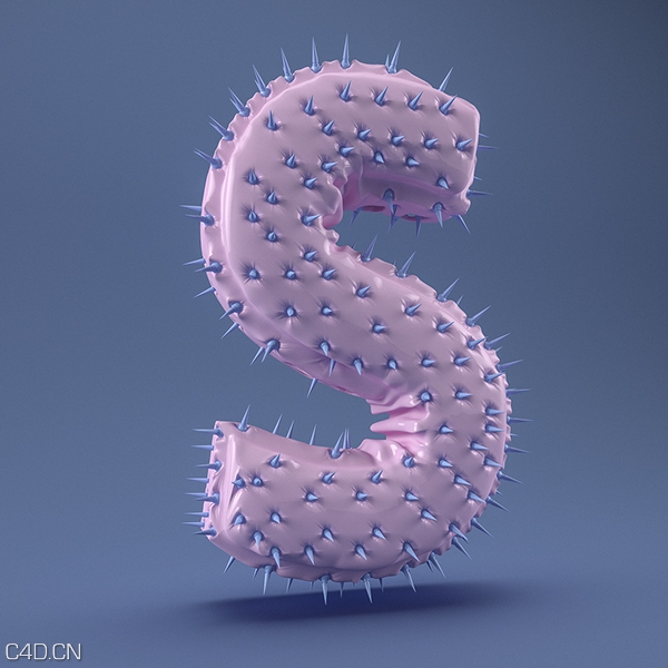 C4D用运动图形克隆尖刺在文字上 How To Make A Spiky Letter - C4D之家 - 9664f8f3fe0f3e2fdc90ef67eb6f648e.jpg