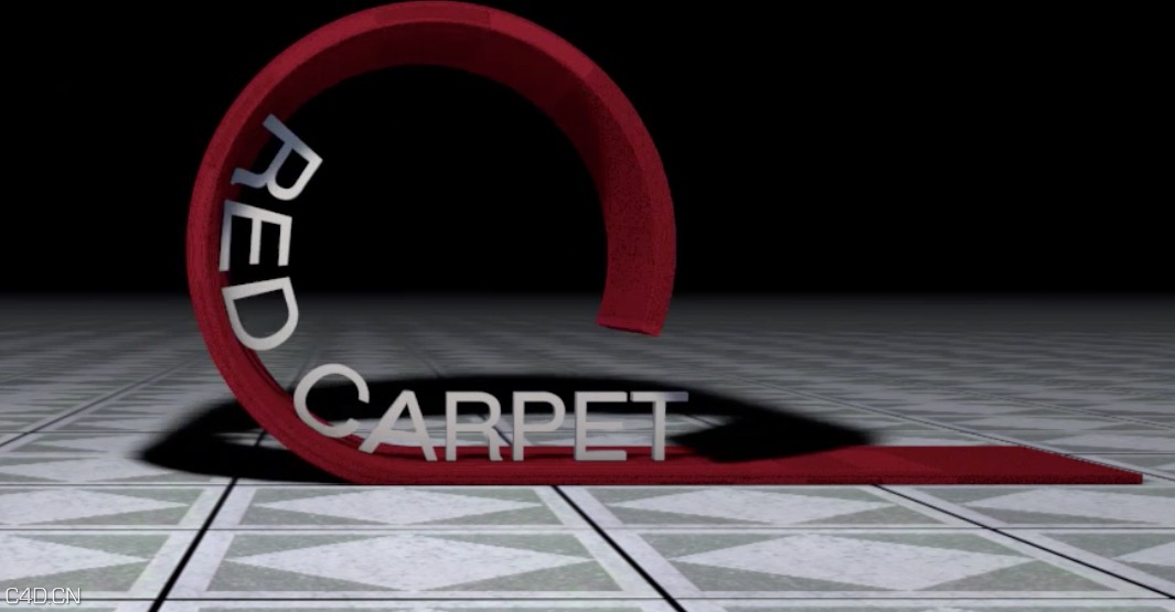CINEMA4D创建文字与红地毯一同卷起的动画教程 - C4D之家 - cinema4d_ 2015-01-22 03.11.04.jpg