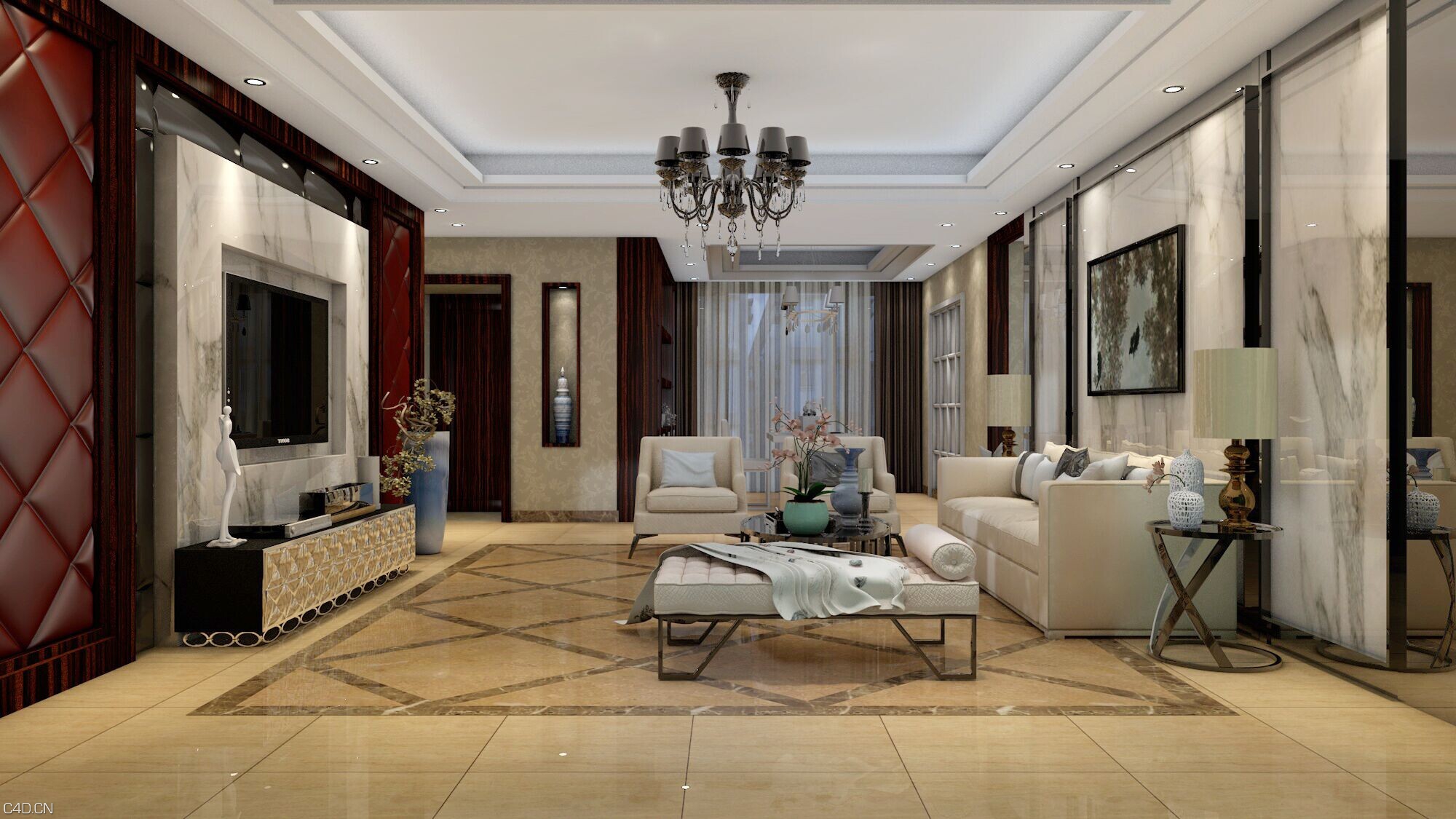 c4d制作室内效果图-内置渲染器出品