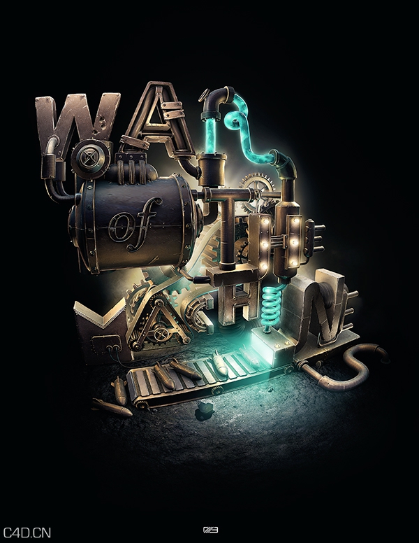 C4D作品欣赏：机械设备 SLASHTHREE Exhibition XX - WAR - C4D之家 - bbc7c9f95b78dea46a1dcfb9fdbca761.jpg