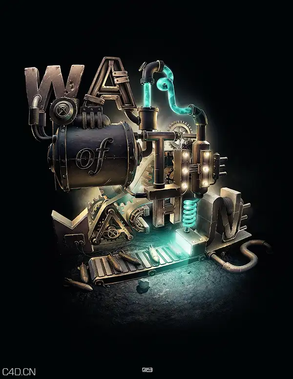 C4D作品欣赏：机械设备 SLASHTHREE Exhibition XX - WAR - C4D之家 - bbc7c9f95b78dea46a1dcfb9fdbca761.jpg