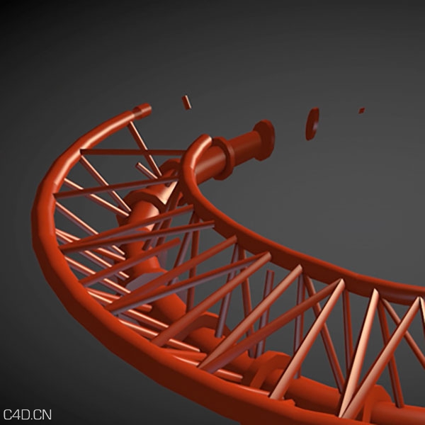 C4D过山车组装动画教程 Model Building On - Roller Coaster
