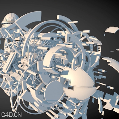 C4D机械零件分解动画 Build An Animated Exploded Parts View - C4D之家 - Thumbnail.jpg