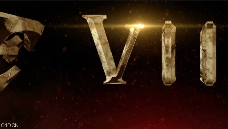 CINEMA4D制作电影片头立体字 Tuts Seventh Son Tutorial