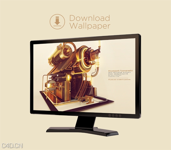 C4D作品欣赏：蒸汽朋克海报 2014 Steampunk Poster