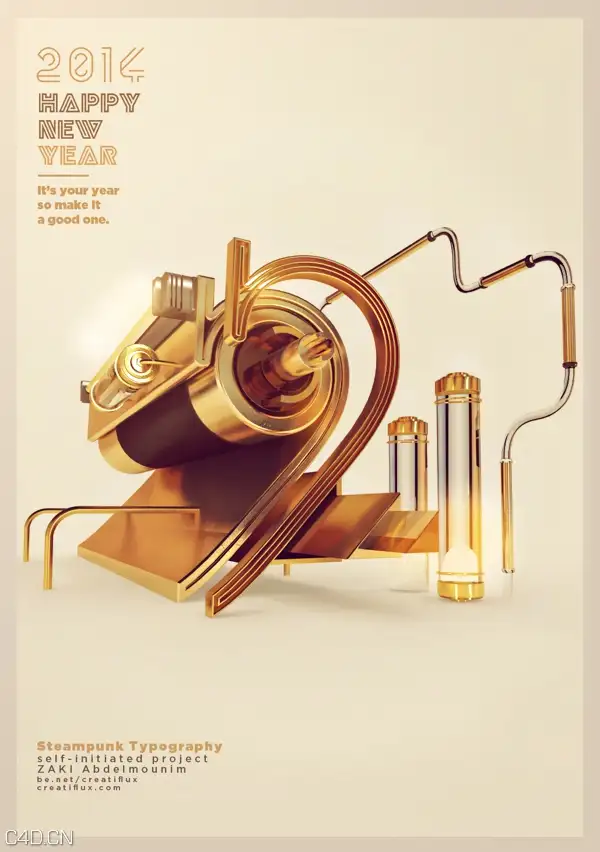 C4D作品欣赏：蒸汽朋克海报 2014 Steampunk Poster - C4D之家 - 33ba05d40e9c2a54f7ca2cb6f31e03a3.jpg
