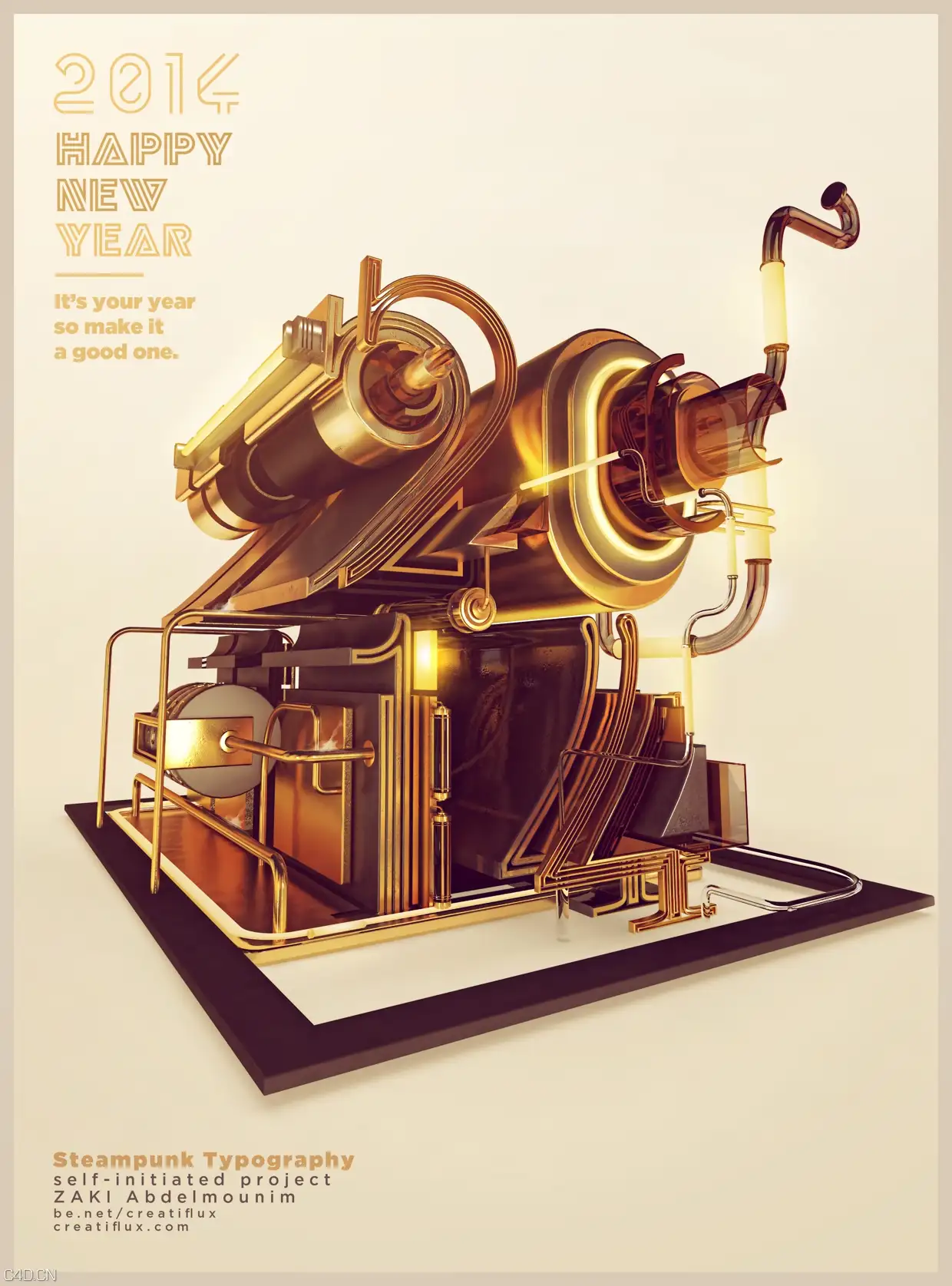 C4D作品欣赏：蒸汽朋克海报 2014 Steampunk Poster - C4D之家 - ba2e67d625e9ce58a76bf90f5d82091a.jpg