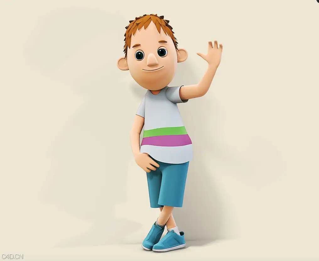 C4D作品欣赏：家庭成员卡通形象 Famille 3D / 3D Family - C4D之家 - cinema4d_ 2015-01-23 22.59.41.jpg