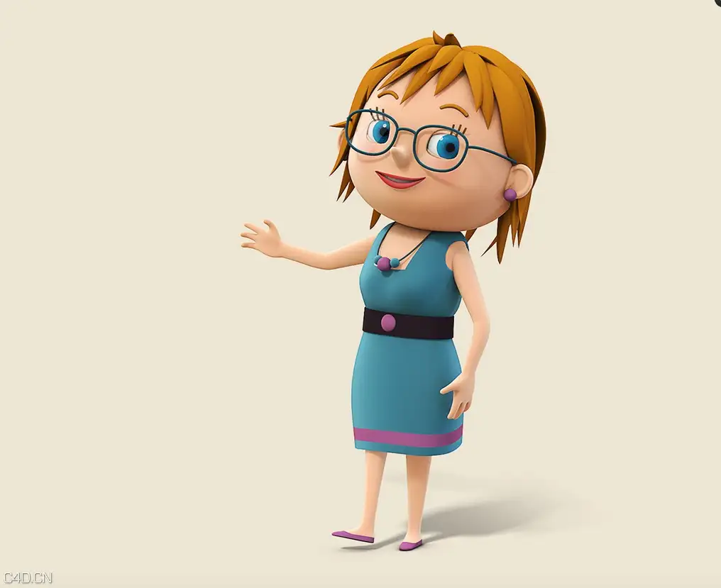 C4D作品欣赏：家庭成员卡通形象 Famille 3D / 3D Family - C4D之家 - cinema4d_ 2015-01-23 22.59.22.jpg