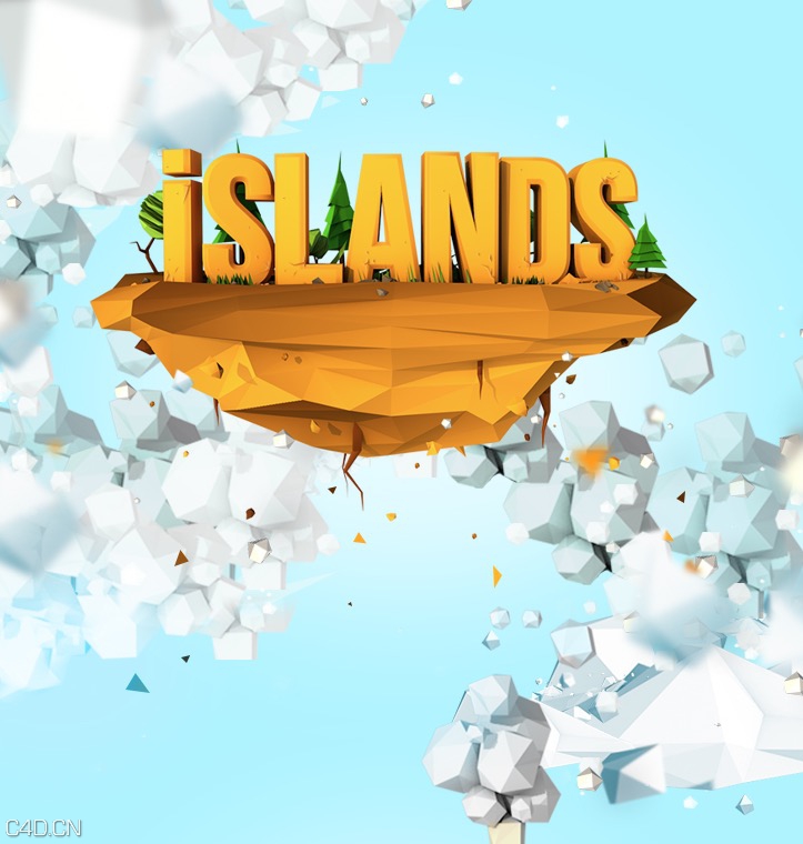 C4D作品欣赏：低面多边形场景模型 Islands - C4D之家 - cinema4d_ 2015-01-23 23.30.14.jpg